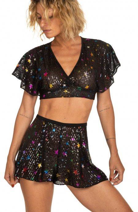 Pin Up Stars Crop Top Incrociato Stella Capricciosa Outlet