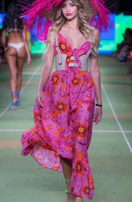 Pin Up Stars Abito Impero Stampa Apache Moda