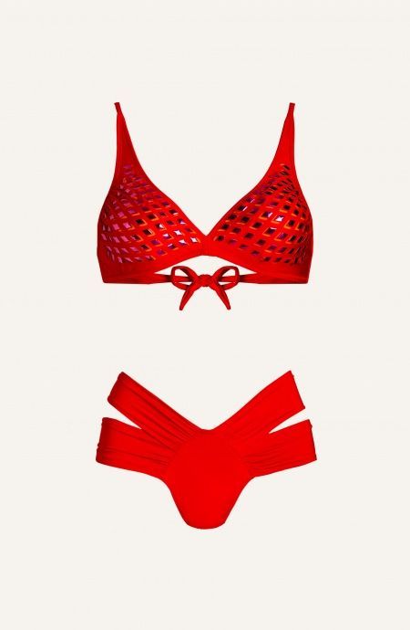 Pin Up Stars Bikini Brassiere Specchietti Laser Tinta Unita