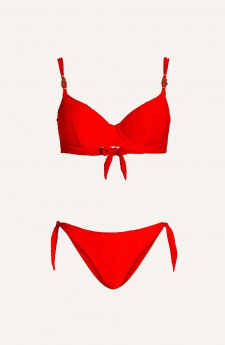 Pin Up Stars Bikini Balconcino Con Ferretto Lycra Tinta Unita Ondina