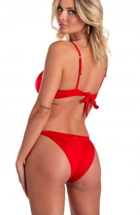 Pin Up Stars Bikini Balconcino Con Ferretto Slip Fiocchi Tinta Unita Sconto