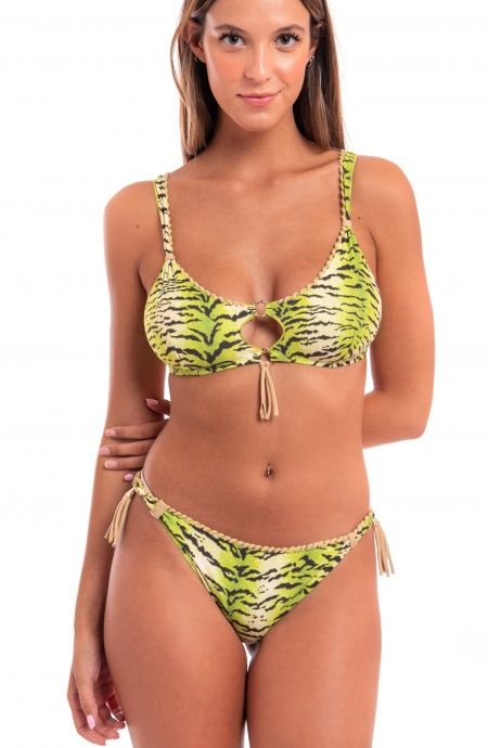 Pin Up Stars Bikini Brassiere Stampa Tigre Ricamo Punto Cavallo Outlet