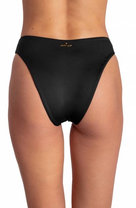 Pin Up Stars SLIP BIKINI VITA ALTA SGAMBATO TINTA UNITA Saldi Di Fabbrica