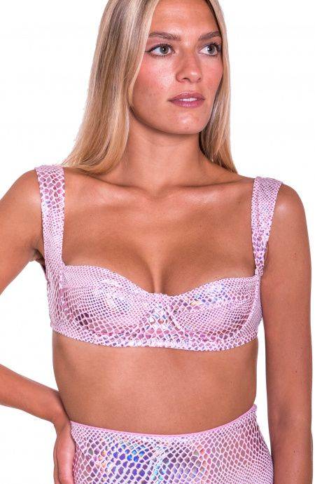 Pin Up Stars Top Bikini Balconcino Con Ferretto Pitone