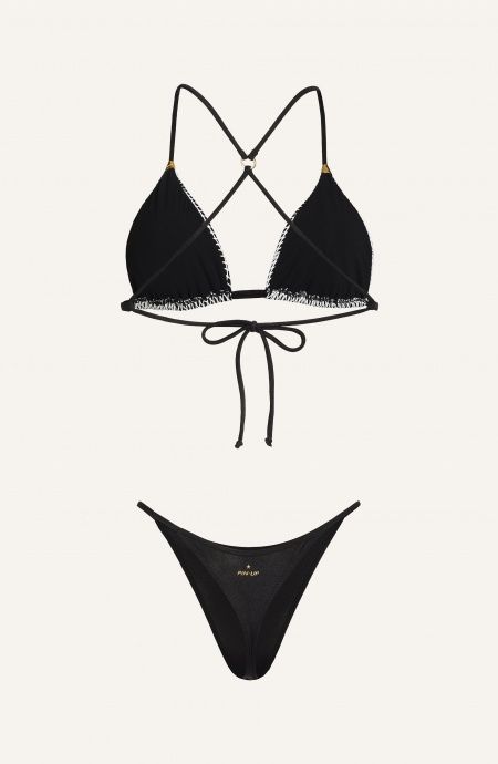 Pin Up Stars Bikini Triangolo Imbottito Slip Perizoma Rete Strass Offerta