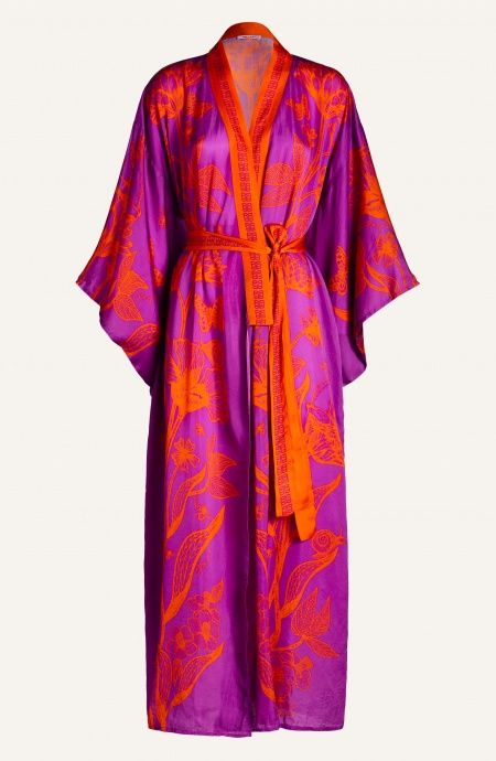 Pin Up Stars Kimono Viscosa Satin Principe Azzurro Vendita Economica