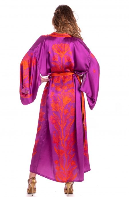 Pin Up Stars Kimono Viscosa Satin Principe Azzurro Vendita Economica