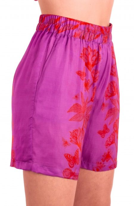 Pin Up Stars Short Viscosa Satin Principe Azzurro Vendite Flash