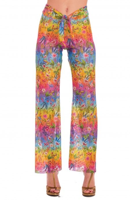 Pin Up Stars Pantalone Flower Rainbow Nuovo