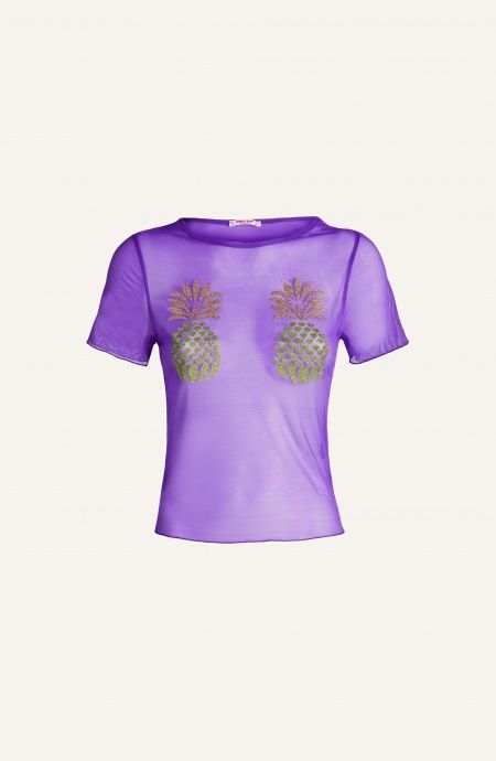 Pin Up Stars Top Tulle Ananas Lurex
