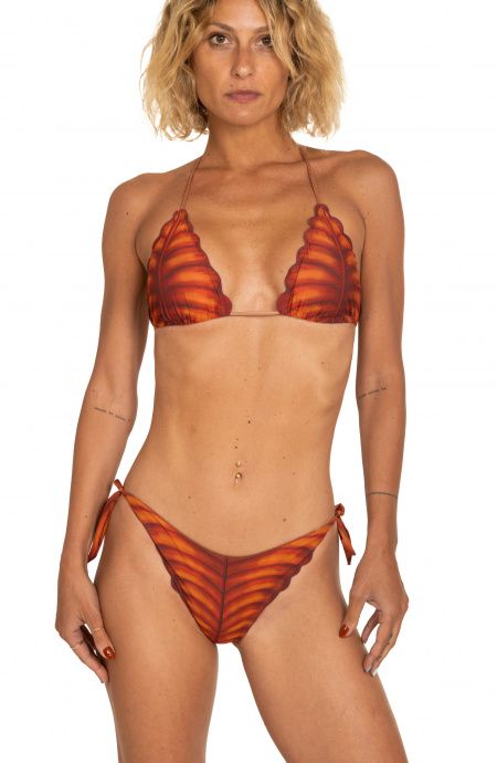 Pin Up Stars Bikini Triangolo Imbottito Foglia In Lycra Riciclata 2025
