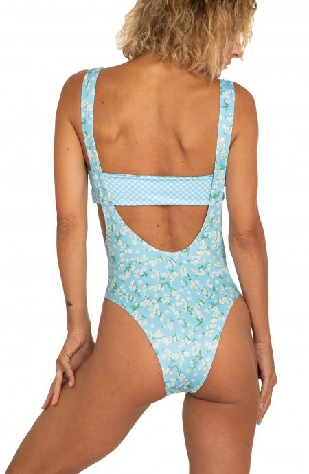Pin Up Stars Costume Intero Con Fascia Stampa Provenzale In Linea