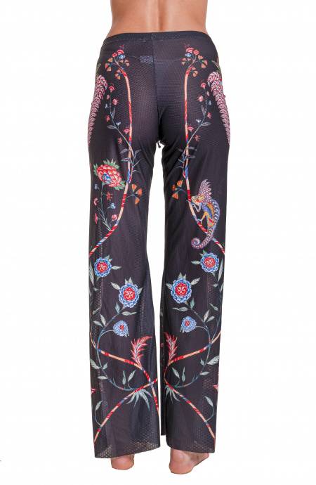 Pin Up Stars Pantalone Rete Stampa Camaleonte Nuova