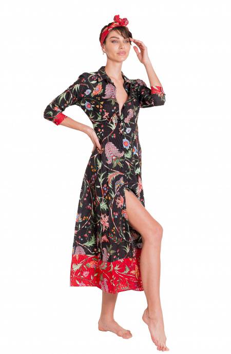Pin Up Stars Chemisier Stampa Camaleonte Moda