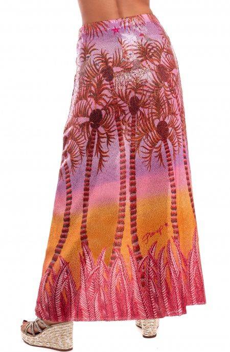 Pin Up Stars Gonna Lunga Paillettes Palm Paradise Fino Al -60%