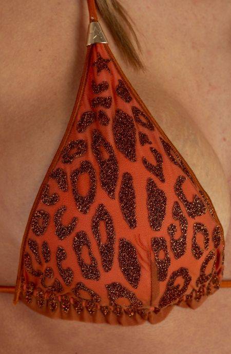 Pin Up Stars Bikini Triangolo Imbottito Slip Fiocchi Maculato Lurex Fino Al -60%