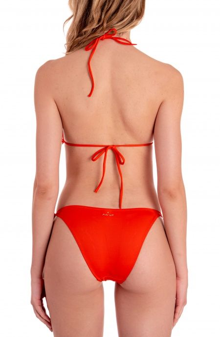 Pin Up Stars Bikini Triangolo Imbottito Slip Fiocchi Foglie Laser Tinta Unita Affare Del Giorno