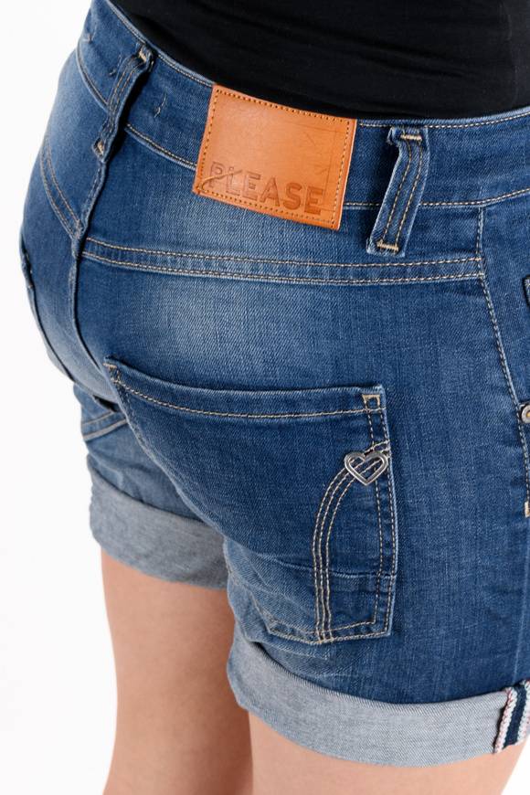 ﻿Please Jeans Please - Shorts P88 E02 - Blu Denim Qualità Garantita