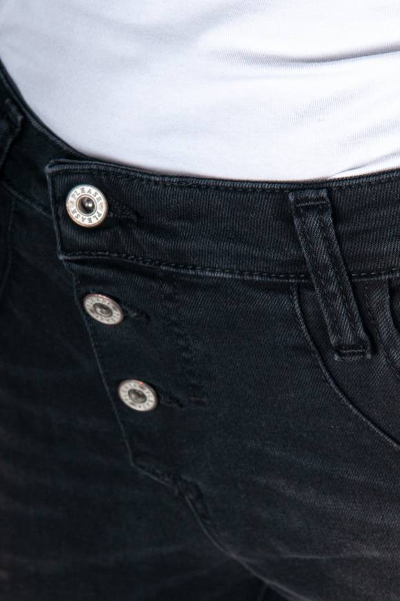 Please Jeans Please - Jeans P78 W4V - Nero Denim Sconto