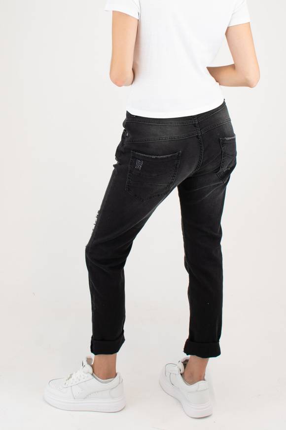 Please Jeans Please - Jeans P78 W4V - Nero Denim Sconto