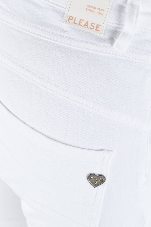Please Jeans Please - Jeans P78 - Bianco Ottico Bull Denim Economico