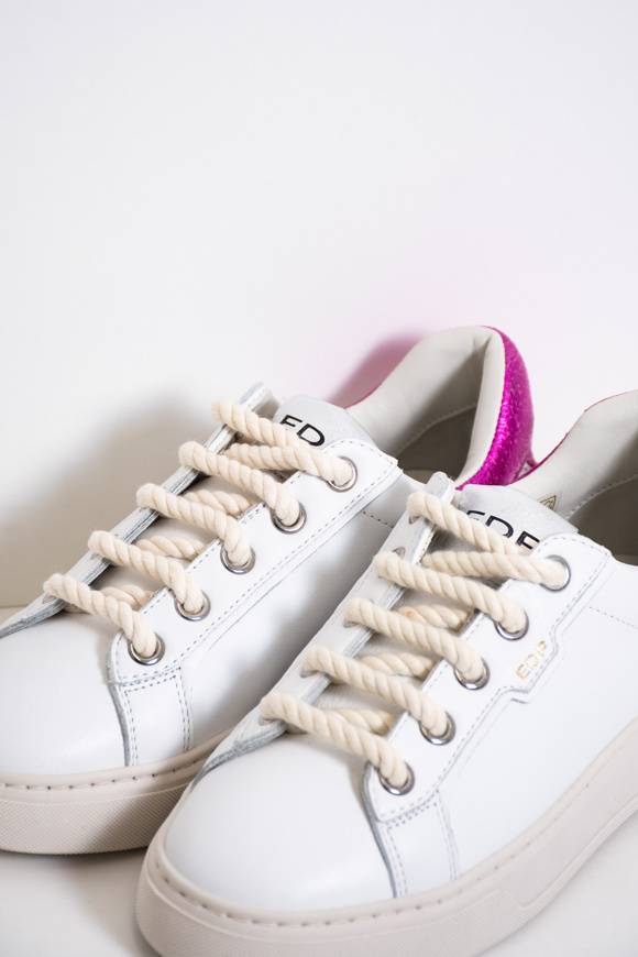 Please Jeans ED PARISH ERIKA SNEAKER - BIANCO/FUXIA/SILVER I Più Venduti