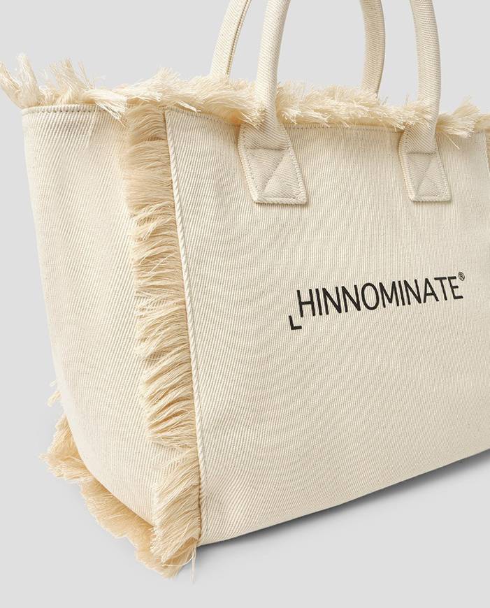 Please Jeans HINNOMINATE BORSA - OFF WHITE In Saldo