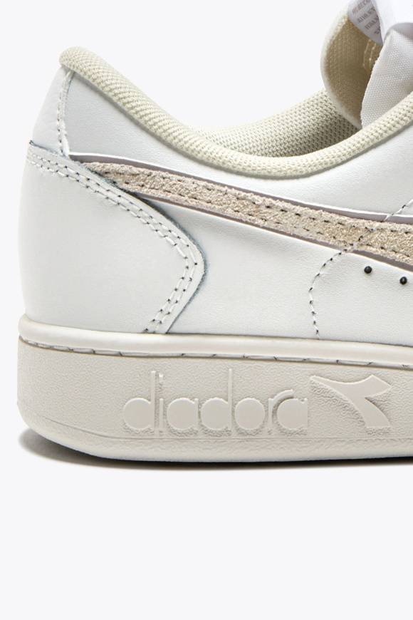 Please Jeans DIADORA SNEAKER BASKET LOW - 501 015 - WHITE LILAC MARMO In Linea