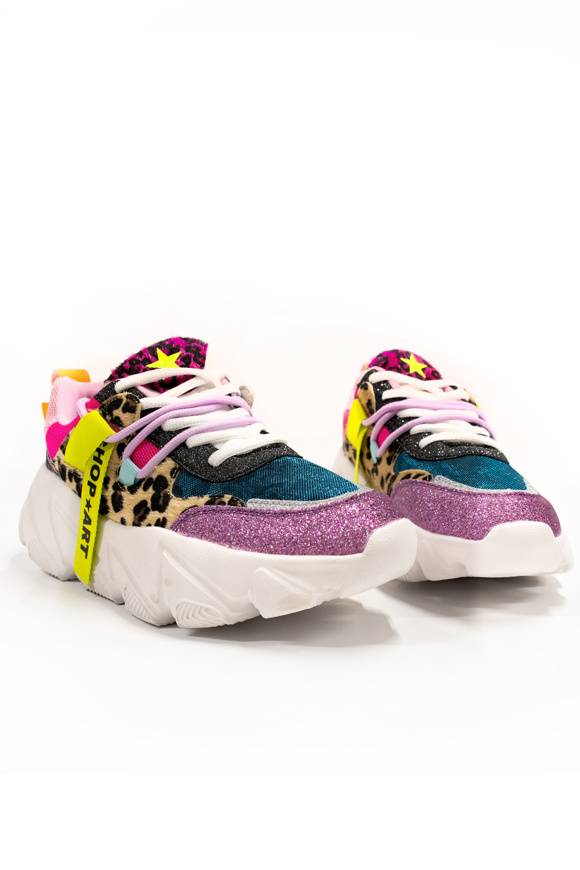 Please Jeans SHOP ART - SNEAKER 221 - MULTICOLOR Vendita