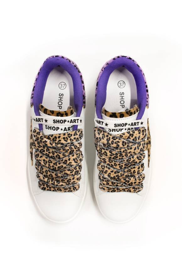 Please Jeans SHOP ART - SNEAKER 208 - WHITE MACULATO Promozione