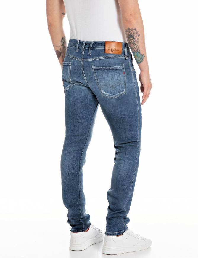 Please Jeans REPLAY JEANS ANBASS M91 654 - BLUE DENIM Shopping Online