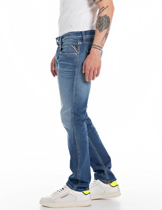 Please Jeans REPLAY JEANS ANBASS - M91 602 - BLUE DENIM Offerta