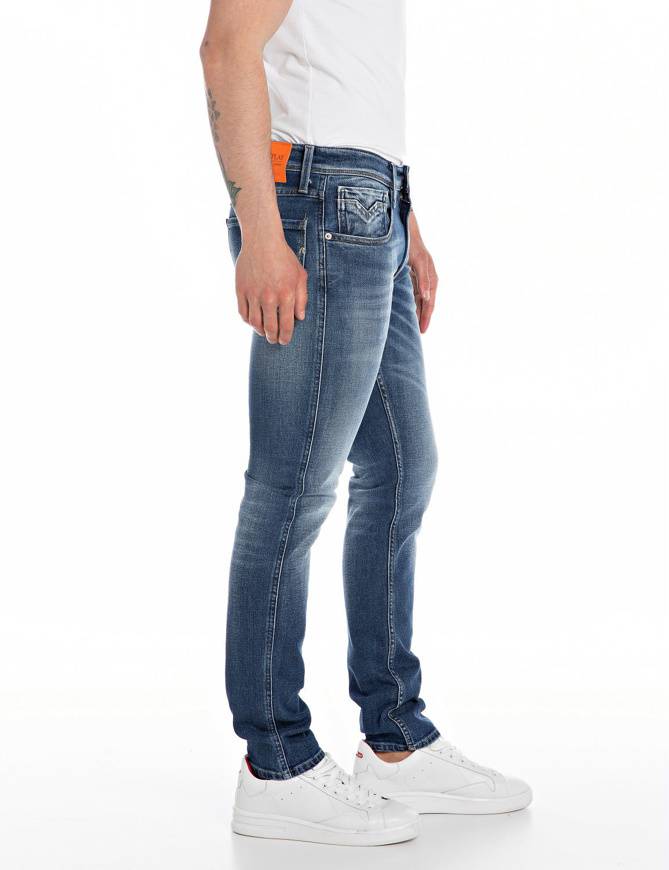 Please Jeans REPLAY JEANS ANBASS - M91 618 - BLUE DENIM Economico
