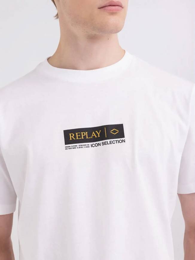 Please Jeans REPLAY T-SHIRT - M67 660 - WHITE Outlet