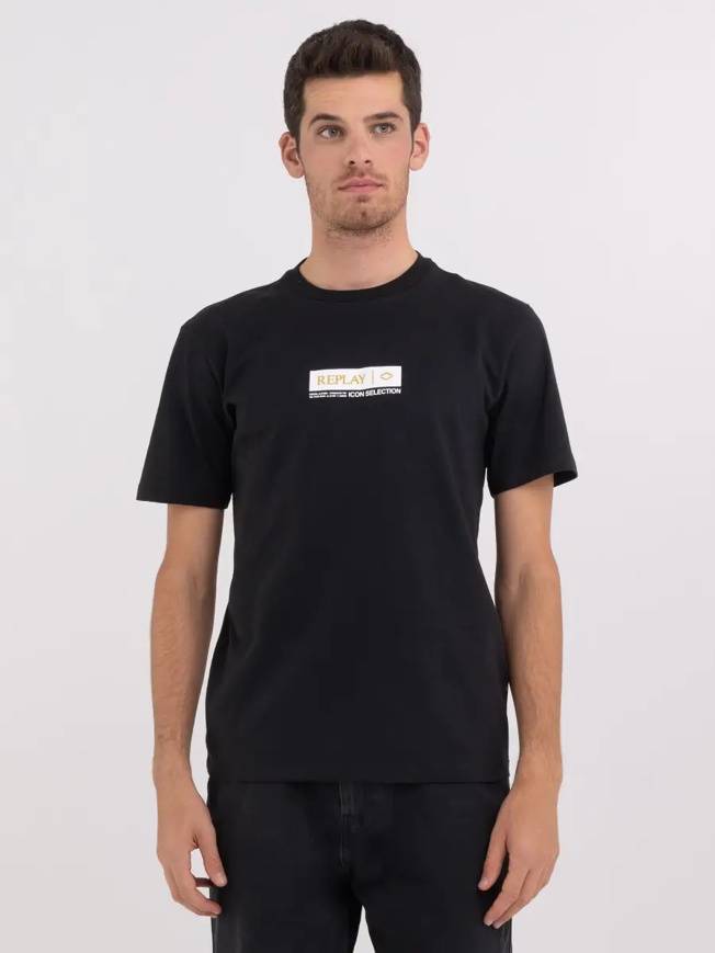 Please Jeans REPLAY T-SHIRT - M67 660 - BLACK In Vendita