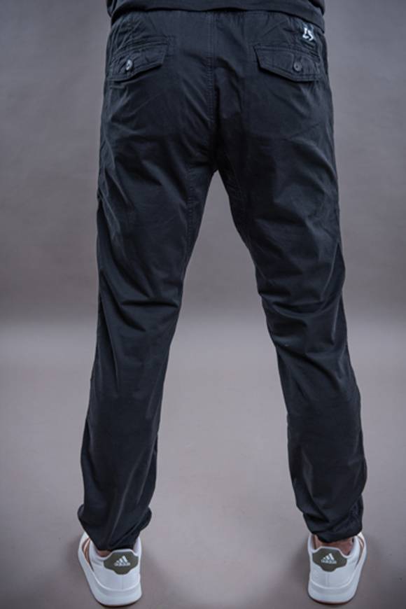 Please Jeans DUNKELSCHWARZ PANTALONI POP ZIP - BLACK Vendita Calda