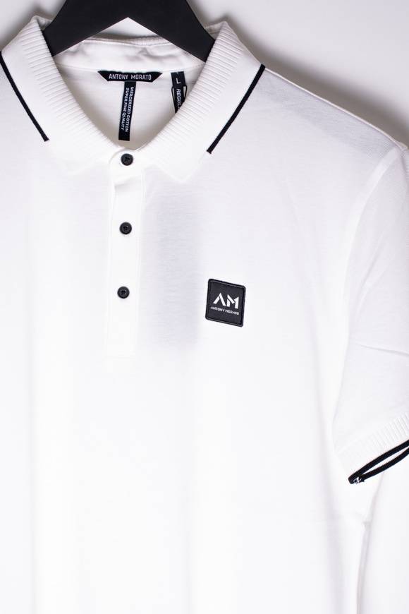 Please Jeans ANTONY MORATO POLO REGULAR - BIANCO Vendita Economica