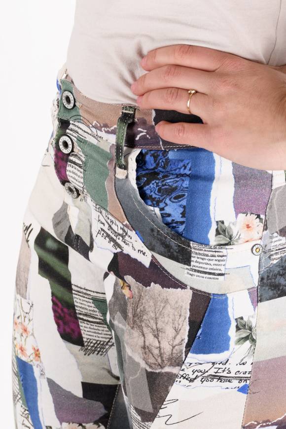 Please Jeans Please LIMITED EDITION - Pantaloni P78 C20 - Multicolor Nuova