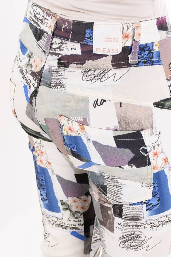 Please Jeans Please LIMITED EDITION - Pantaloni P78 C20 - Multicolor Nuova