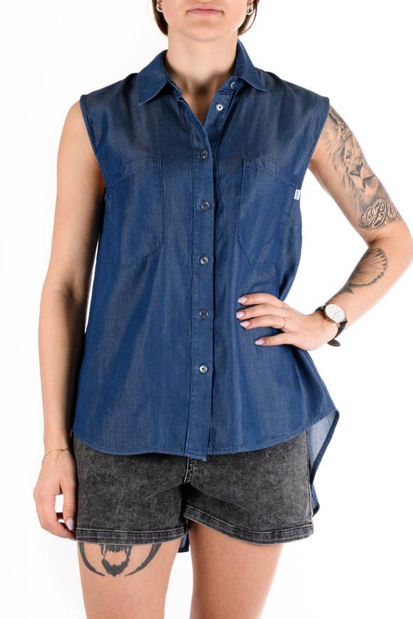 Please Jeans Please - Camicia C02 C20 - Blu Denim Moda
