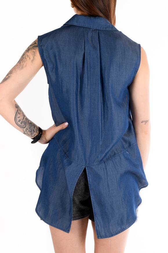 Please Jeans Please - Camicia C02 C20 - Blu Denim Moda