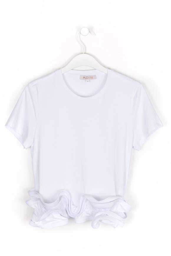 Please Jeans Please - Maglietta T0N 000 - Bianco
