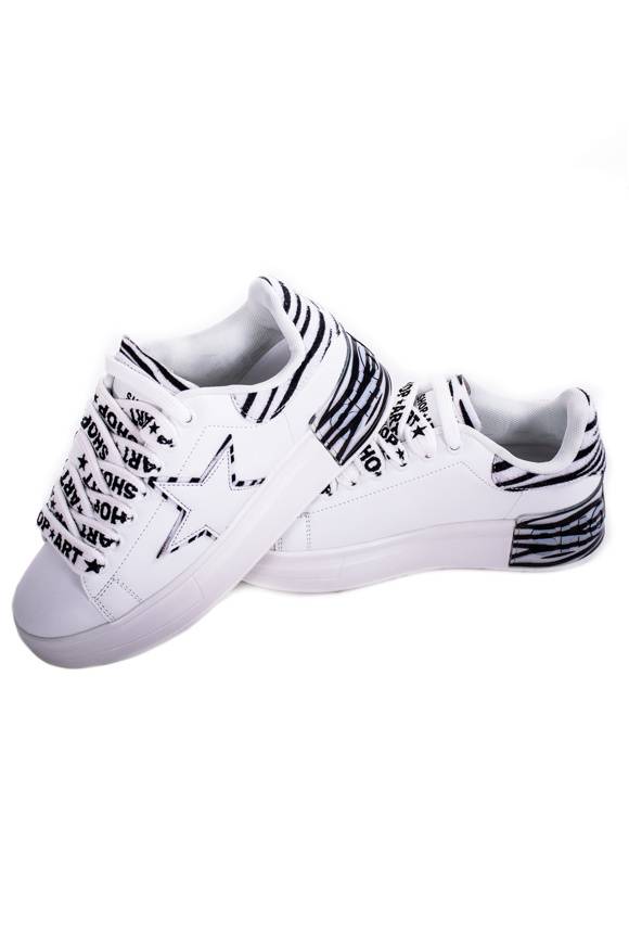 Please Jeans SHOP ART SNEAKER KIM - WHITE/ZEBRATO 2025