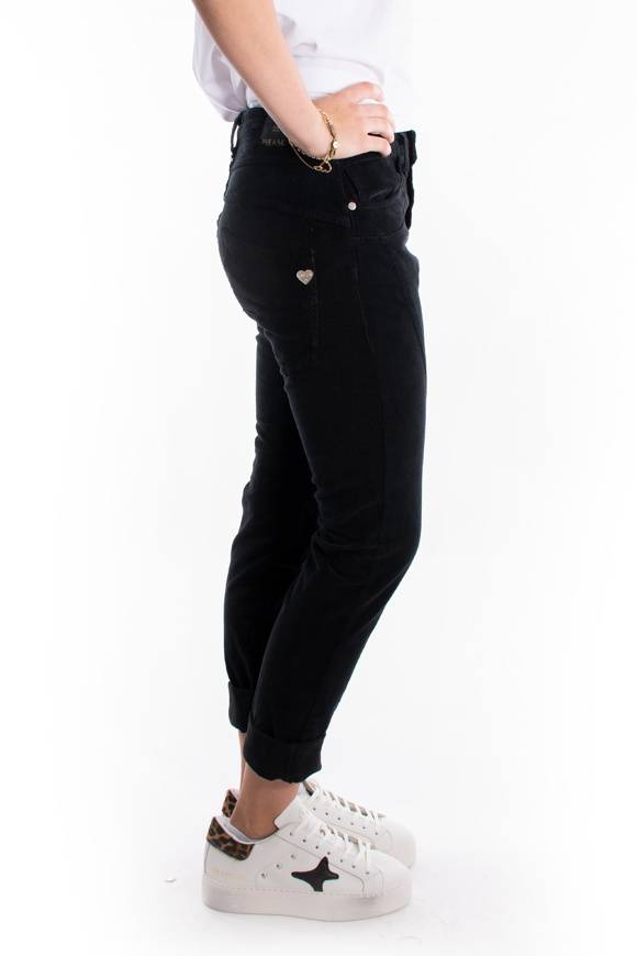 Please Jeans PLEASE CORD PANTALONI P78 - NERO Nuovo