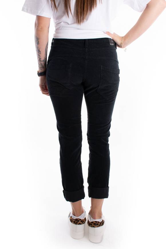 Please Jeans PLEASE CORD PANTALONI P78 - NERO Nuovo