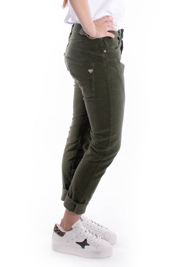 Please Jeans PLEASE CORD PANTALONI P78 - MURKY GREEN Qualità