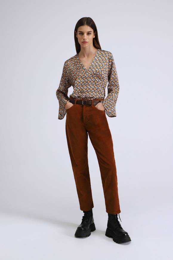Please Jeans PLEASE CORD PANTS - P2T N3N - BRUCIATO 23