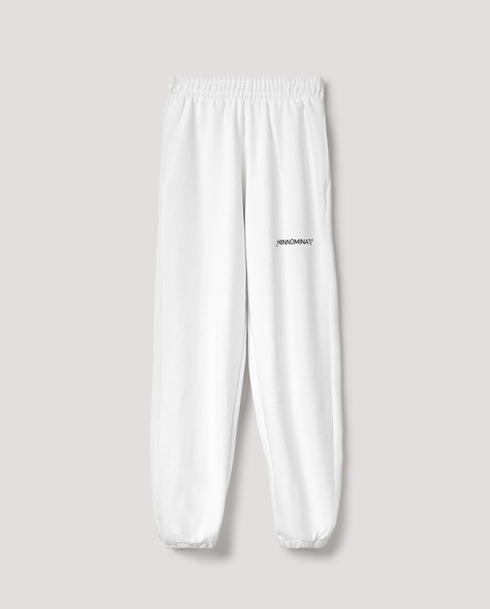 Please Jeans HINNOMINATE PANTALONE IN FELPA - BIANCO