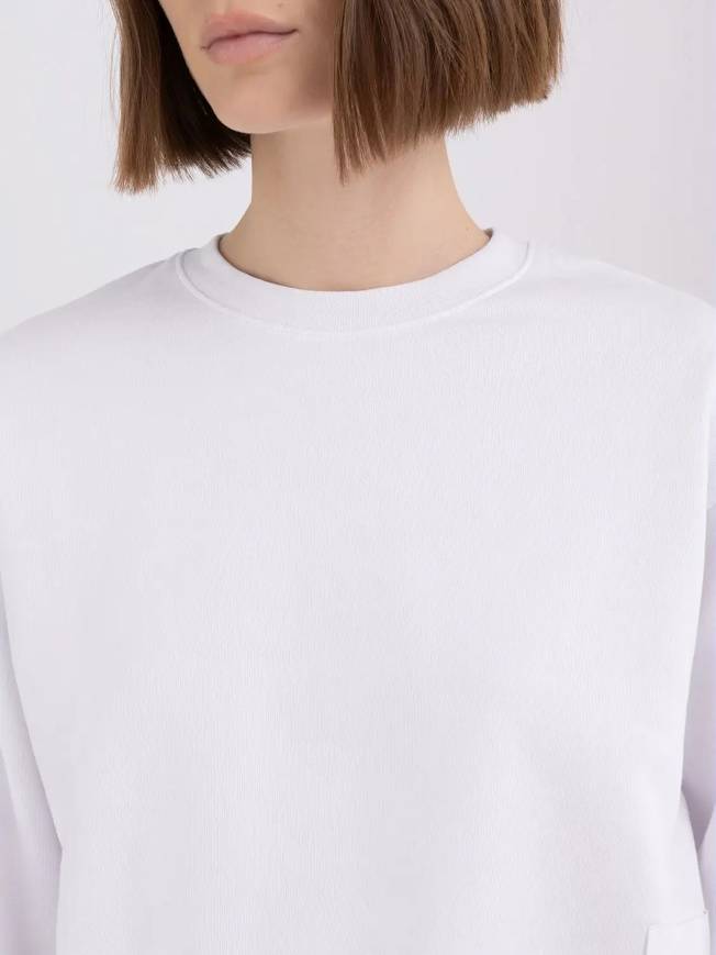 Please Jeans REPLAY FELPA CROPPED - WHITE Fino Al -60%