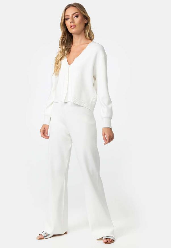 Please Jeans CARDIGAN CATNOIR IN MISTO VISCOSA - BIANCO Offerta